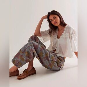 Free People Multicolor Camouflage Pants